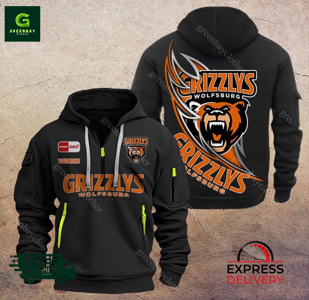 Grizzly Wolfsburg Custom Name New Heavy Hoodie Grizzly Wolfsburg Custom Name New Heavy Hoodie