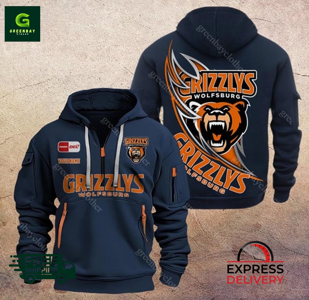 Grizzly Wolfsburg Custom Name New Heavy Hoodie Grizzly Wolfsburg Custom Name New Heavy Hoodie