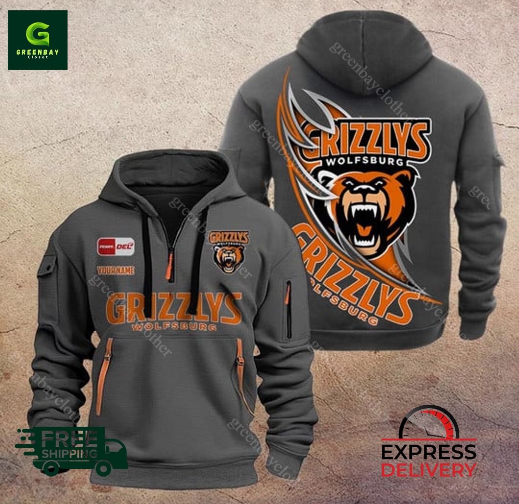 Grizzly Wolfsburg Custom Name New Heavy Hoodie Grizzly Wolfsburg Custom Name New Heavy Hoodie