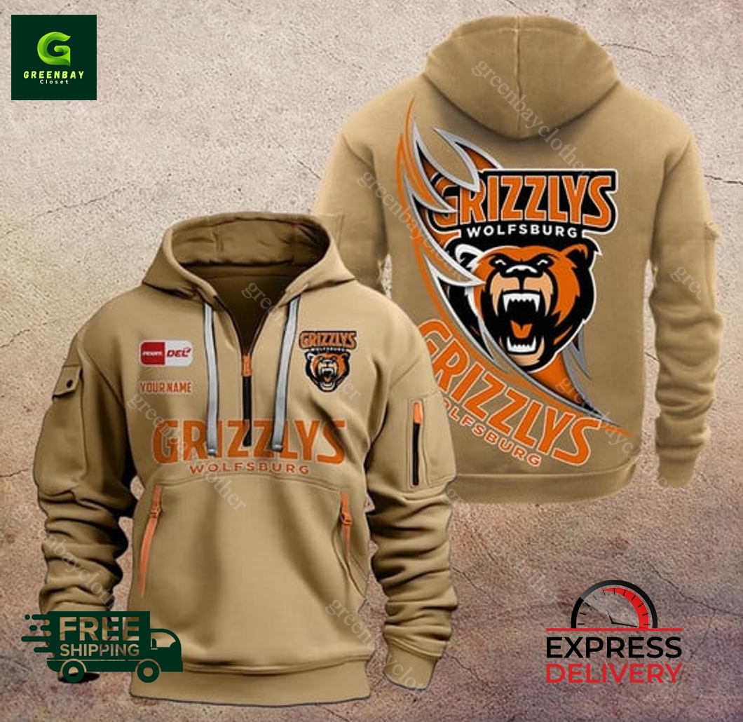 Grizzly Wolfsburg Custom Name New Heavy Hoodie Grizzly Wolfsburg Custom Name New Heavy Hoodie