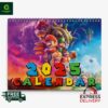 Super Mario 2025 Wall Hanging Calendar