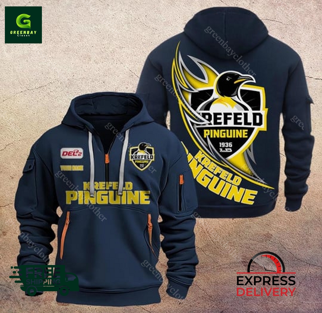 Krefeld Pinguine Custom Name New Heavy Hoodie Krefeld Pinguine Custom Name New Heavy Hoodie
