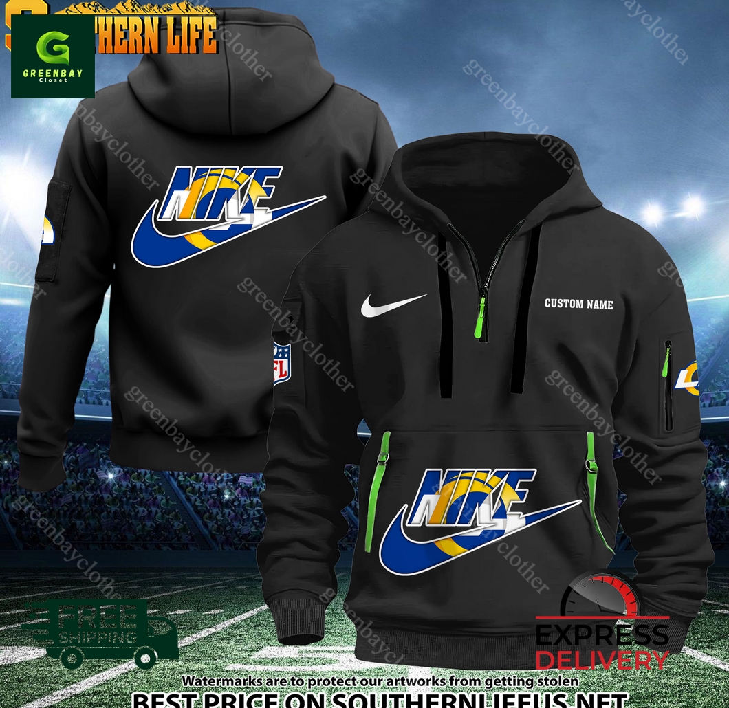 Los Angeles Rams NFL Nike Heavy Custom Hoodie Los Angeles Rams NFL Nike Heavy Custom Hoodie