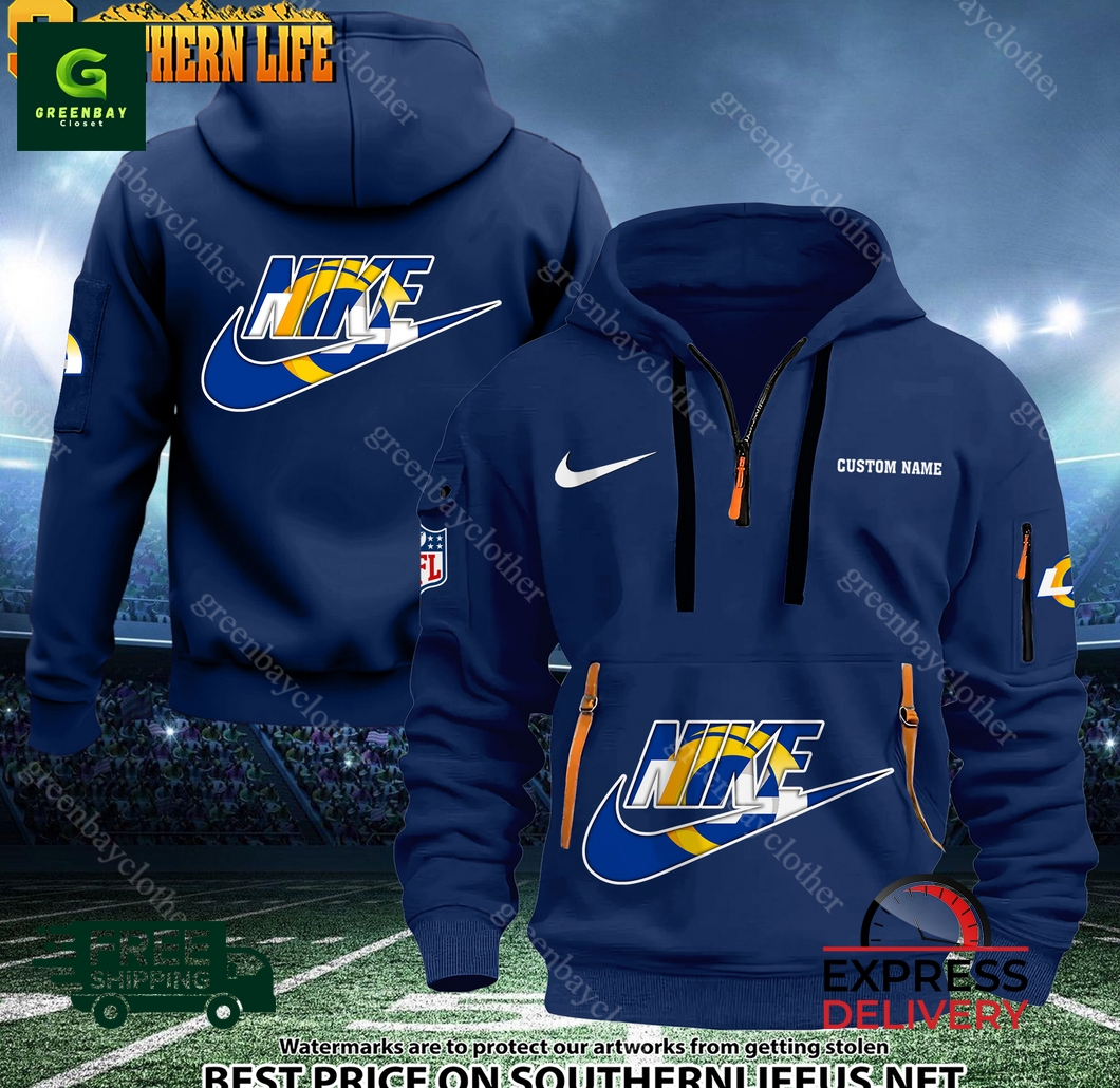 Los Angeles Rams NFL Nike Heavy Custom Hoodie Los Angeles Rams NFL Nike Heavy Custom Hoodie