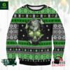 Marijuana Green Skull Ugly Christmas Sweater