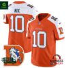 Men’s Denver Broncos Bo Nix Throwback Vapor Orange Alternate Jersey