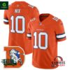 Men’s Denver Broncos Bo Nix Throwback Vapor Orange Jersey