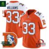 Men’s Denver Broncos Javonte Williams Throwback Vapor Orange Alternate Jersey