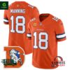 Men’s Denver Broncos Peyton Manning Throwback Vapor Orange Jersey
