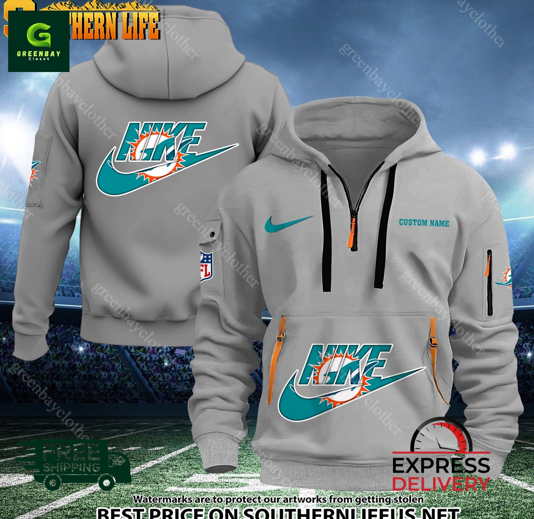 Miami Dolphins NFL Nike Heavy Custom Hoodie Miami Dolphins NFL Nike Heavy Custom Hoodie