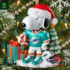 Miami Dolphins NFL Snoopy Christmas Ornament