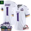 Minnesota Vikings Bud Grant King Of The North White Jersey