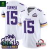 Minnesota Vikings Dallas Turner King Of The North White Jersey