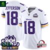 Minnesota Vikings Justin Jefferson King Of The North White Jersey