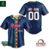 MLB Atlanta Braves Fearless Aganst Autism Personalized Baseball Jersey