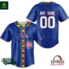 MLB Chicago Cubs Fearless Aganst Autism Personalized Baseball Jersey