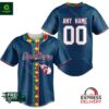 MLB Cleveland Guardians Fearless Aganst Autism Personalized Baseball Jersey