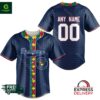 MLB Milwaukee Brewers Mix Grateful Dead Fearless Aganst Autism Personalized Baseball Jersey