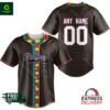 MLB San Diego Padres Fearless Aganst Autism Personalized Baseball Jersey