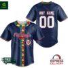 MLB Washington Nationals Fearless Aganst Autism Personalized Baseball Jersey