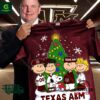 Snoopy Friends Texas A&M Aggies Christmas Tree Shirt
