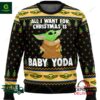 Star Wars Baby Yoda All I Want Mandalorion Ugly Christmas Sweater