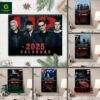 U2 Band 2025 Wall Hanging Calendar