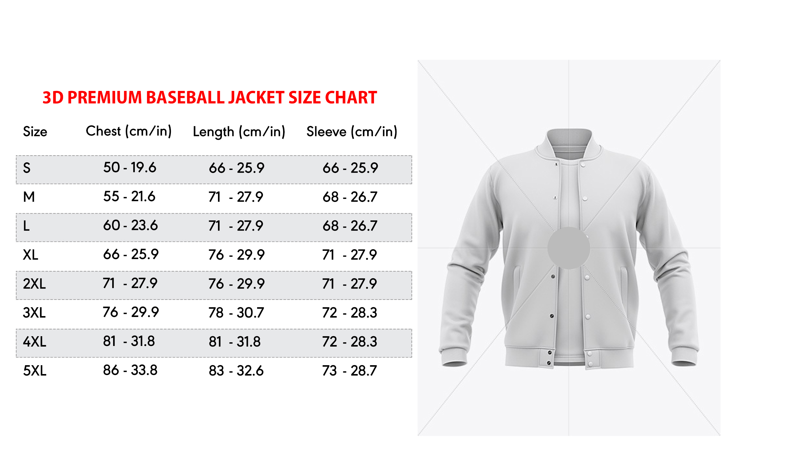 3D Premium Baseball Jacket