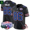 Buffalo Bills 2024 AFC East Division Champions Vapor Dalton Kincaid Black Jersey
