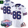 Buffalo Bills 2024 AFC East Division Champions Vapor Dalton Kincaid White Jersey