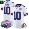 Buffalo Bills 2024 AFC East Division Champions Vapor Khalil Shakir White Jersey