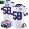 Buffalo Bills 2024 AFC East Division Champions Vapor Matt Milano White Jersey