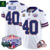 Buffalo Bills 2024 AFC East Division Champions Vapor Von Miller White Jersey