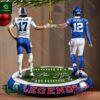 Buffalo Bills Josh Allen Jim Kelly Christmas Ornament