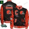 Cleveland Browns Football Button Down Baseball Varsity Jacket