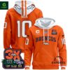 Denver Broncos 2024 3X Supper Bowl Champion Bo Nix Orange Hoodie
