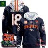 Denver Broncos 2024 3X Supper Bowl Champion Peyton Manning Navy Hoodie