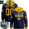 Green Bay Packers 2024 Custom Navy Pullover Hoodie