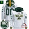 Green Bay Packers 2024 Custom White Pullover Hoodie