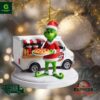 Grinch Pizza Christmas Ornament
