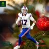 Josh Allen White And Blue Christmas Ornament