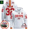 Kansas City Chiefs 2024 Nick Bolton White Pullover Hoodie