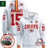 Kansas City Chiefs 2024 Patrick Mahomes White Pullover Hoodie