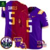 LSU Tiger Split Vapor Jayden Daniels Jersey