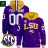 LSU Tigers 2024 Custom Purple Pullover Hoodie