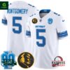 Men’s Detroit Lions 2024 90th & John Madden David Montgomery White Jersey