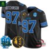 Men’s Detroit Lions 2024 90th & John Madden Hutchinson Black Jersey