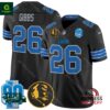 Men’s Detroit Lions 2024 90th & John Madden Jahmyr Gibbs Black Jersey
