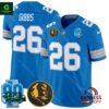 Men’s Detroit Lions 2024 90th & John Madden Jahmyr Gibbs Blue Jersey