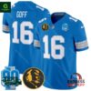 Men’s Detroit Lions 2024 90th & John Madden Jared Goff Blue Jersey